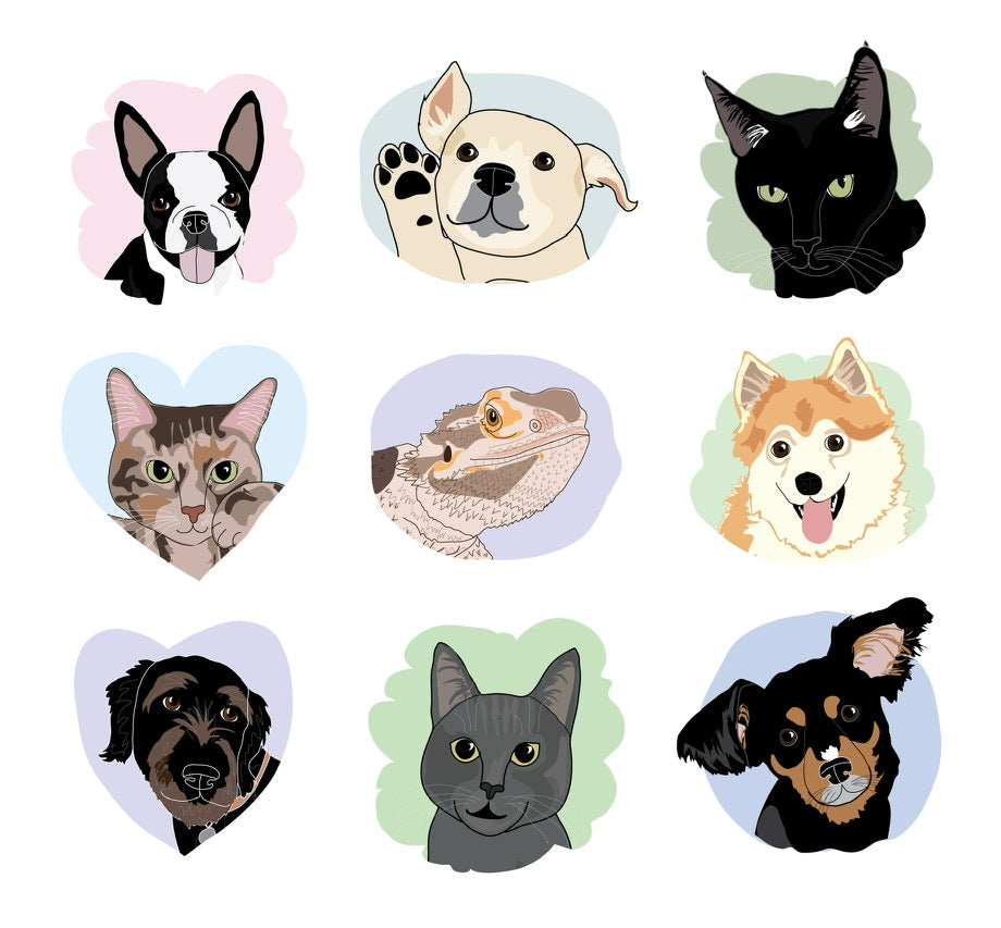 Custom Pet Portrait - No AI