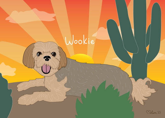 Hand-Drawn Pet Portrait - Full Body