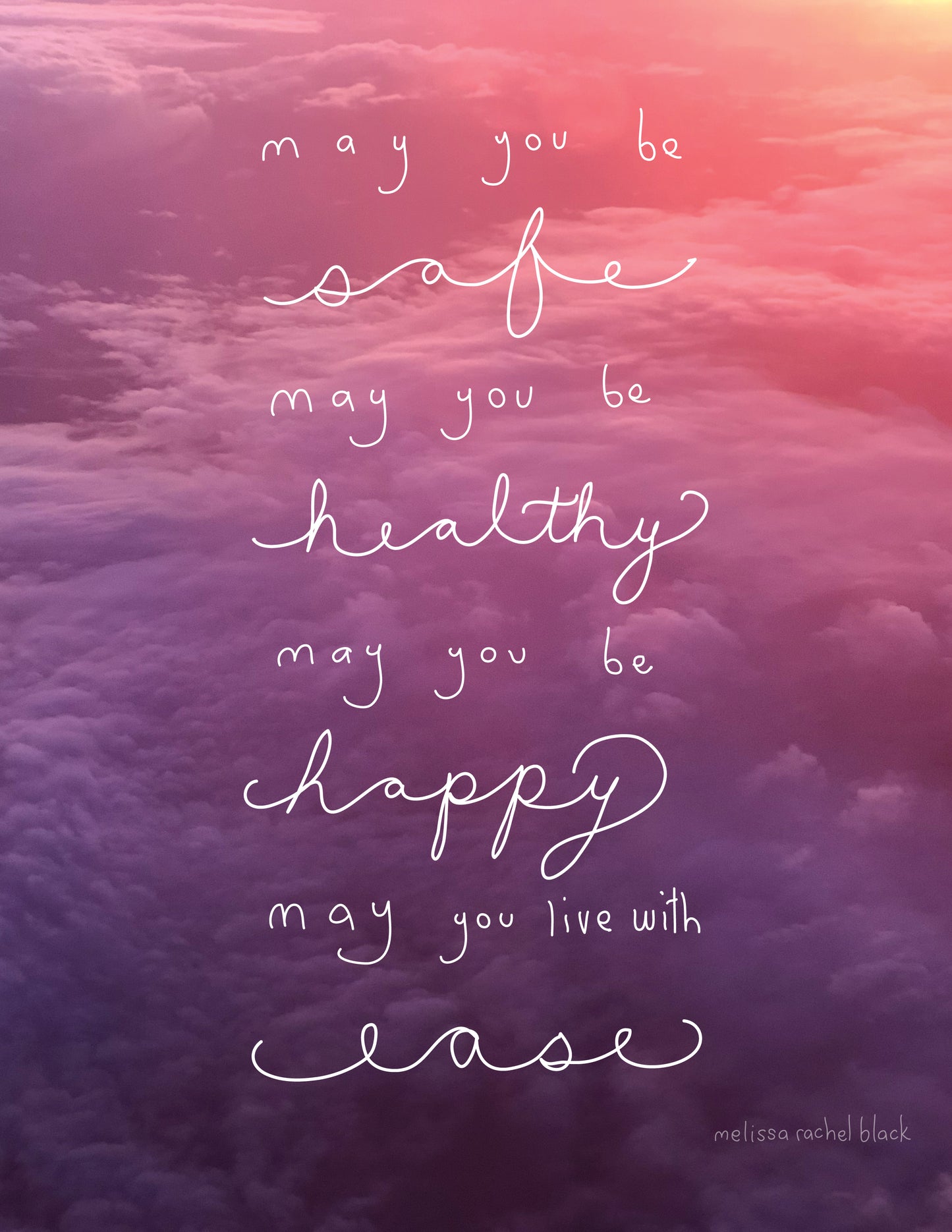 May You Be Safe Healing Art Postcard Print